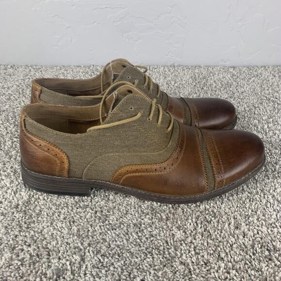 Steve Madden Shoes Mens Size 13 Camrin Cap Toe Oxford Brown Brogue P-CAMRIN - Picture 2 of 11